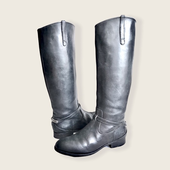 Frye Lindsay Vintage Plate Leather Knee-High Boot - Picture 16 of 16